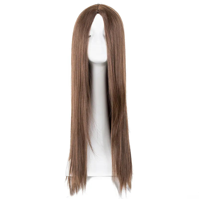 Black Wig Synthetic Heat Resistant Long Straight 26 Inches