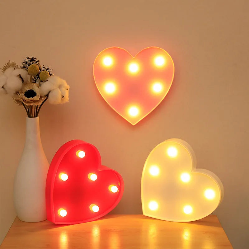 Love Heart LED Lamp Valentines Day Gift