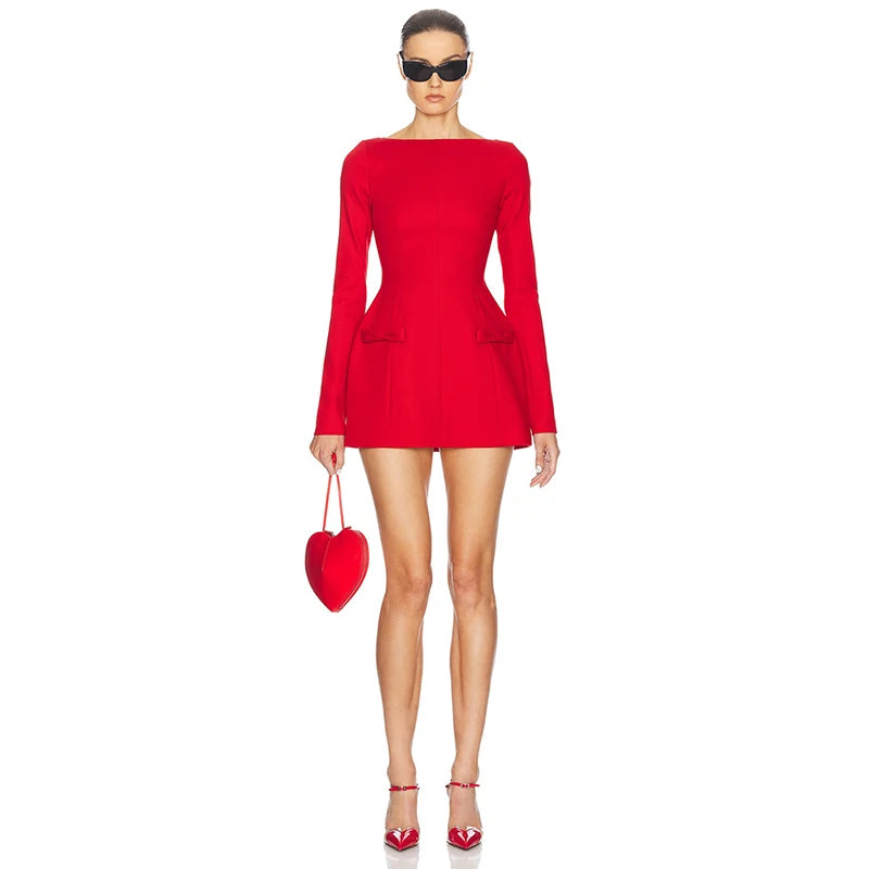 Long Sleeve Sexy Mini Dress For Women Autumn Winter