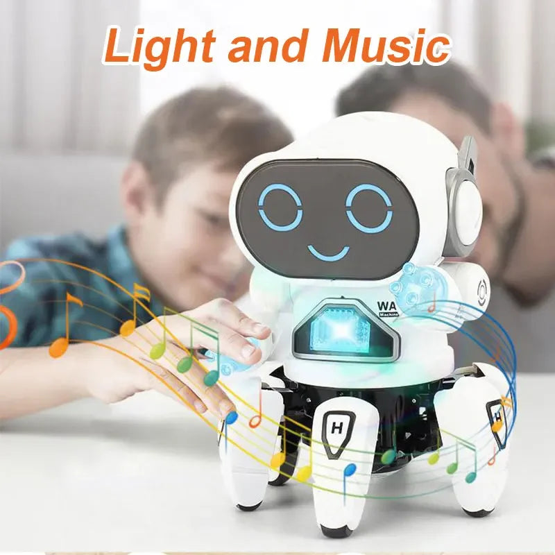 Kids Dance Robots Music LED 6 Claws Octopus Robot