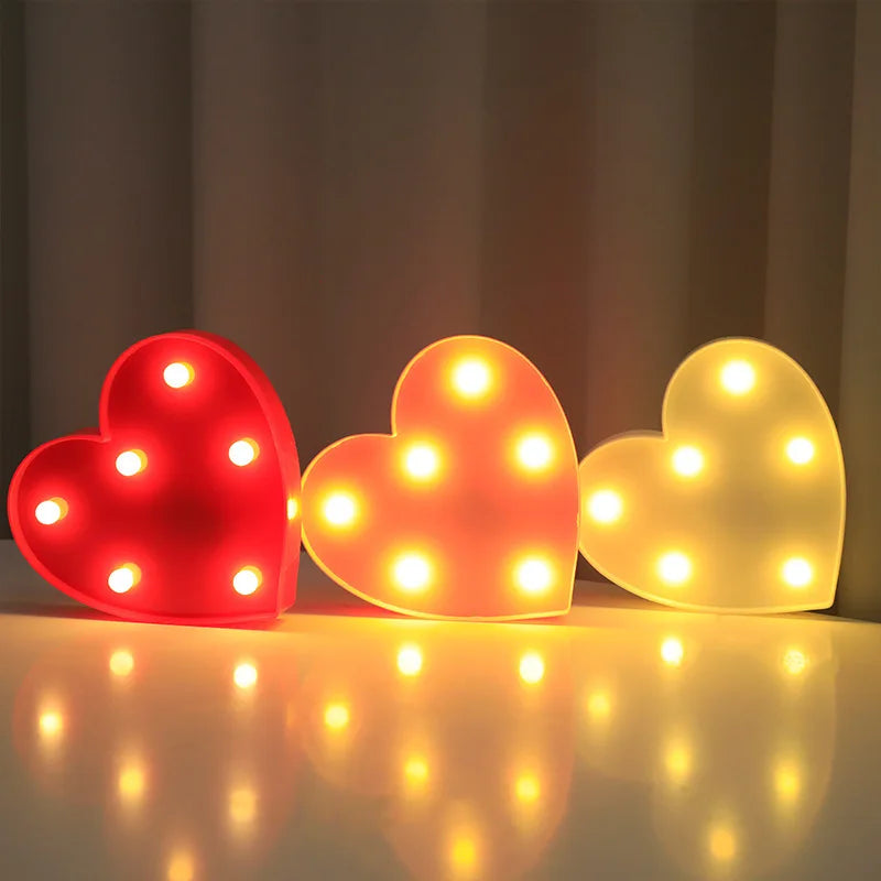 Love Heart LED Lamp Valentines Day Gift