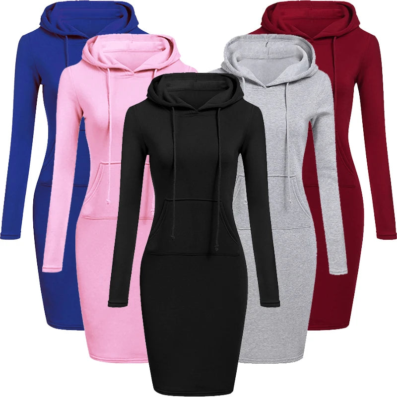 Women Hooded Dresses, Sweatshirts