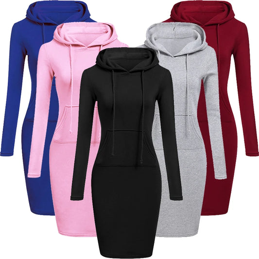 Women Hooded Dresses, Sweatshirts