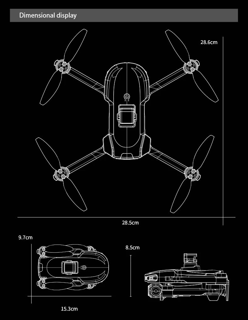 S28 Professional Drone Long Range Flight Battery Quadcopter 4K HD Wifi