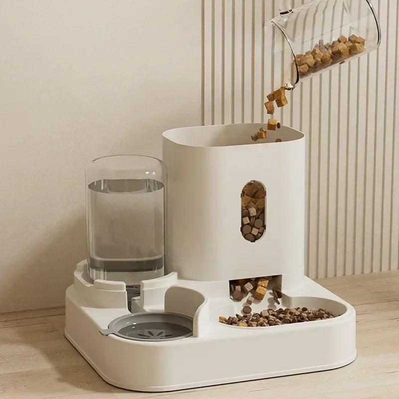 Automatic Feeder Cat Dog Food Bowl With Water Fountain