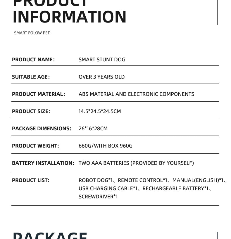 Intelligent Remote Control Robot Dog