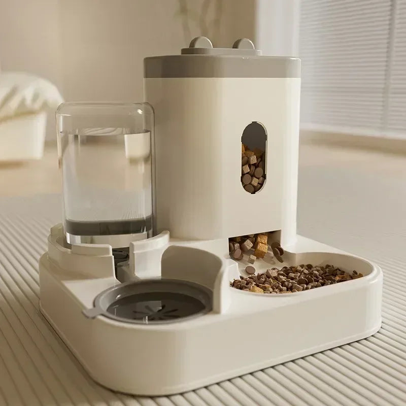 Automatic Feeder Cat Dog Food Bowl With Water Fountain