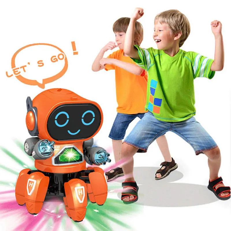 Kids Dance Robots Music LED 6 Claws Octopus Robot