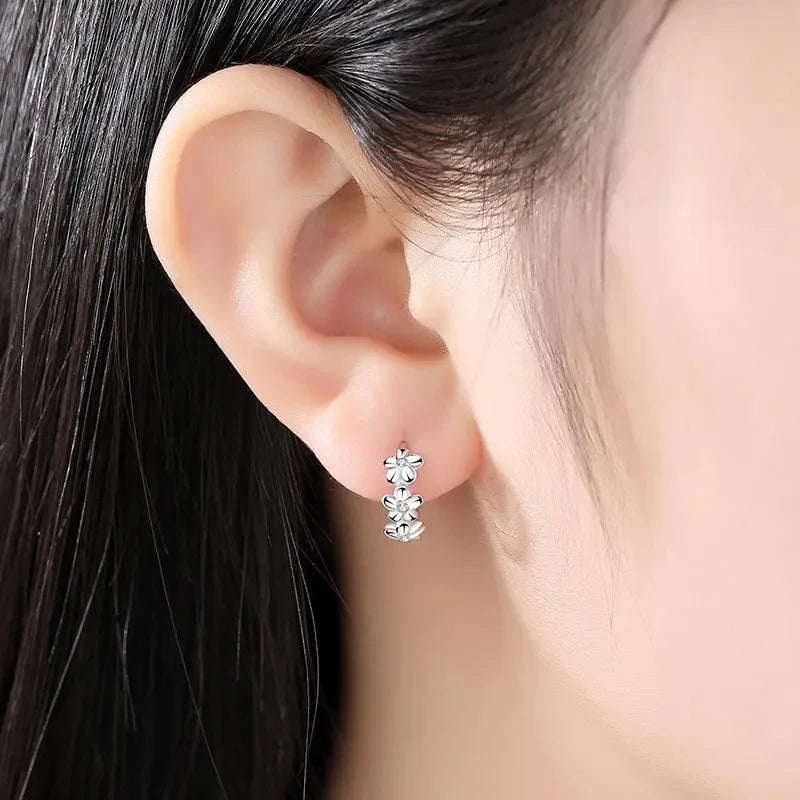 925 Sterling Silver Needle Earrings for Women