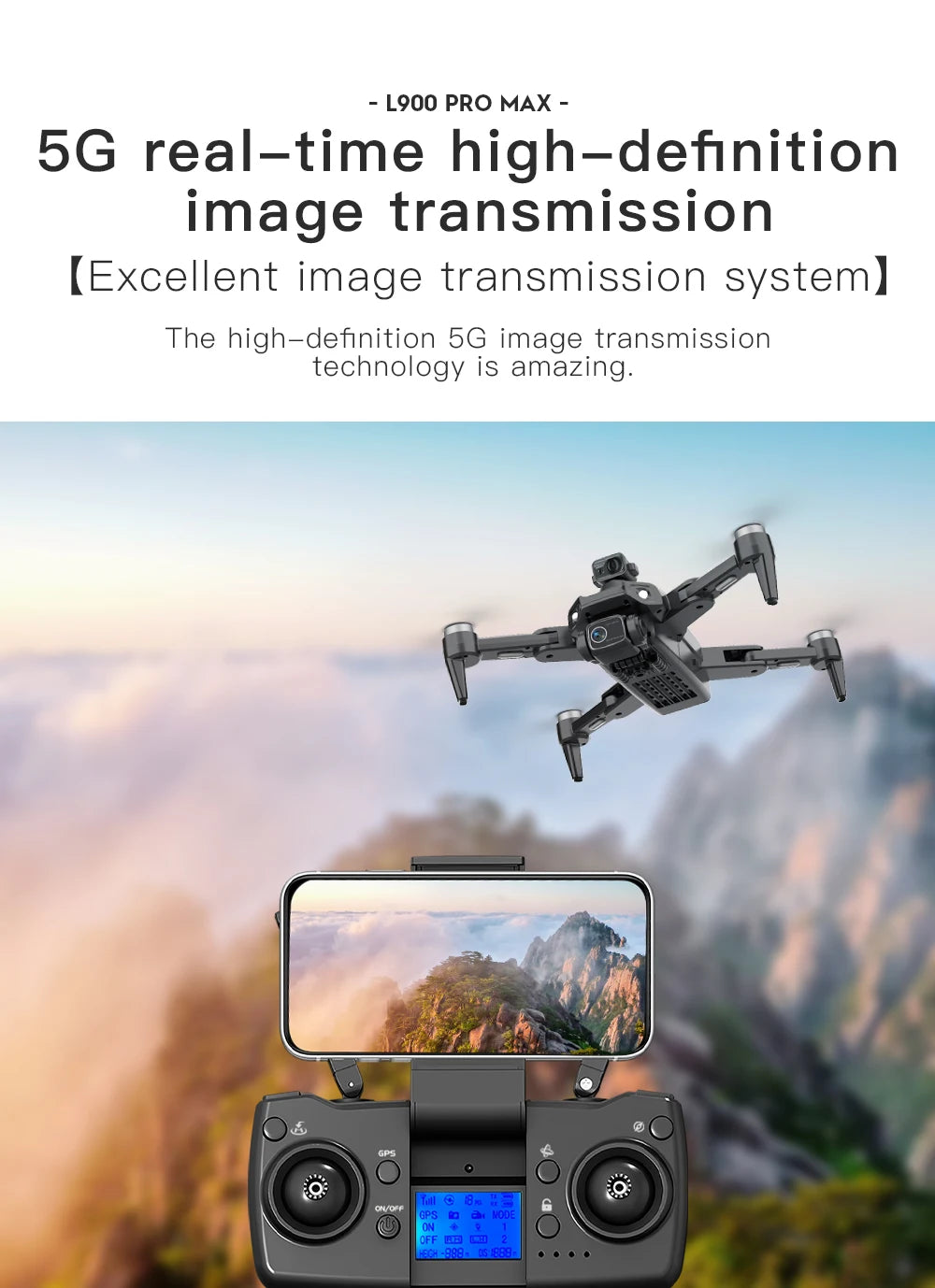 2025 L900 Pro MAX GPS Drone 4K Professional HD Dual Camera 5G Wifi 360°