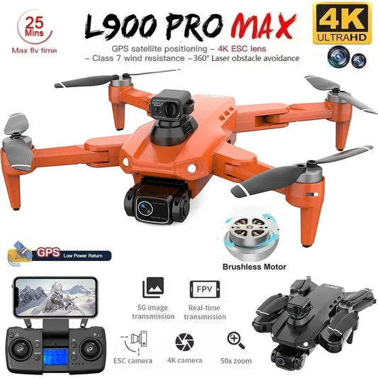 2025 L900 Pro MAX GPS Drone 4K Professional HD Dual Camera 5G Wifi 360°