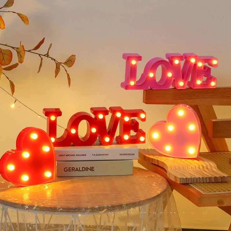 Love Heart LED Lamp Valentines Day Gift