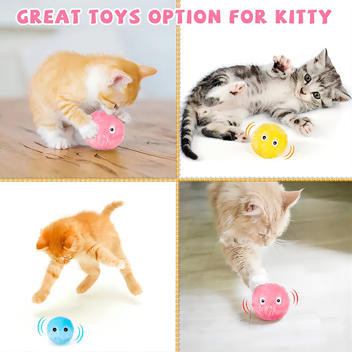 Cat Toys Smart Interactive Ball Catnip Cat Training Toy