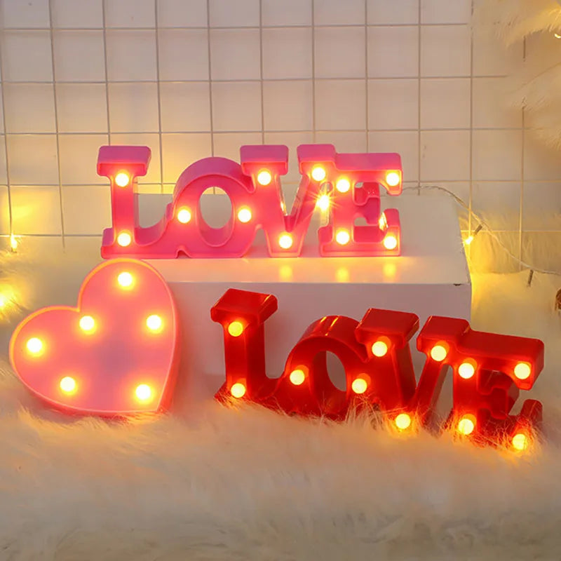 Love Heart LED Lamp Valentines Day Gift