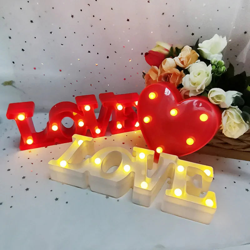 Love Heart LED Lamp Valentines Day Gift