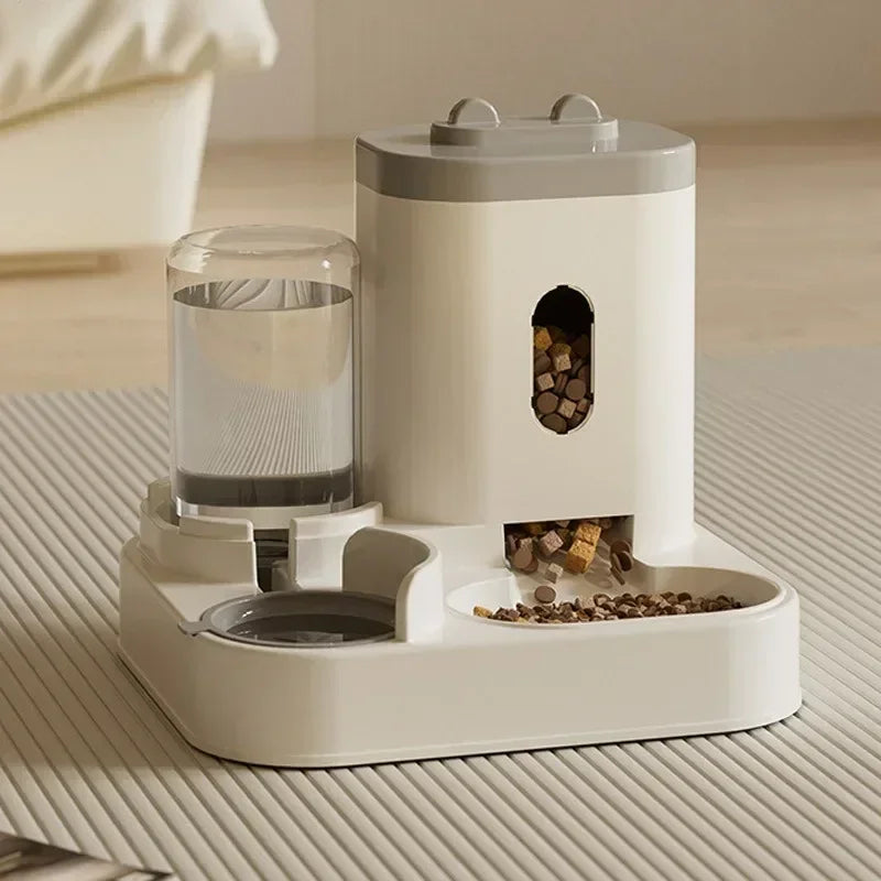 Automatic Feeder Cat Dog Food Bowl With Water Fountain