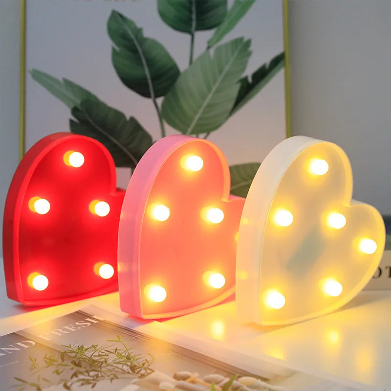 Love Heart LED Lamp Valentines Day Gift