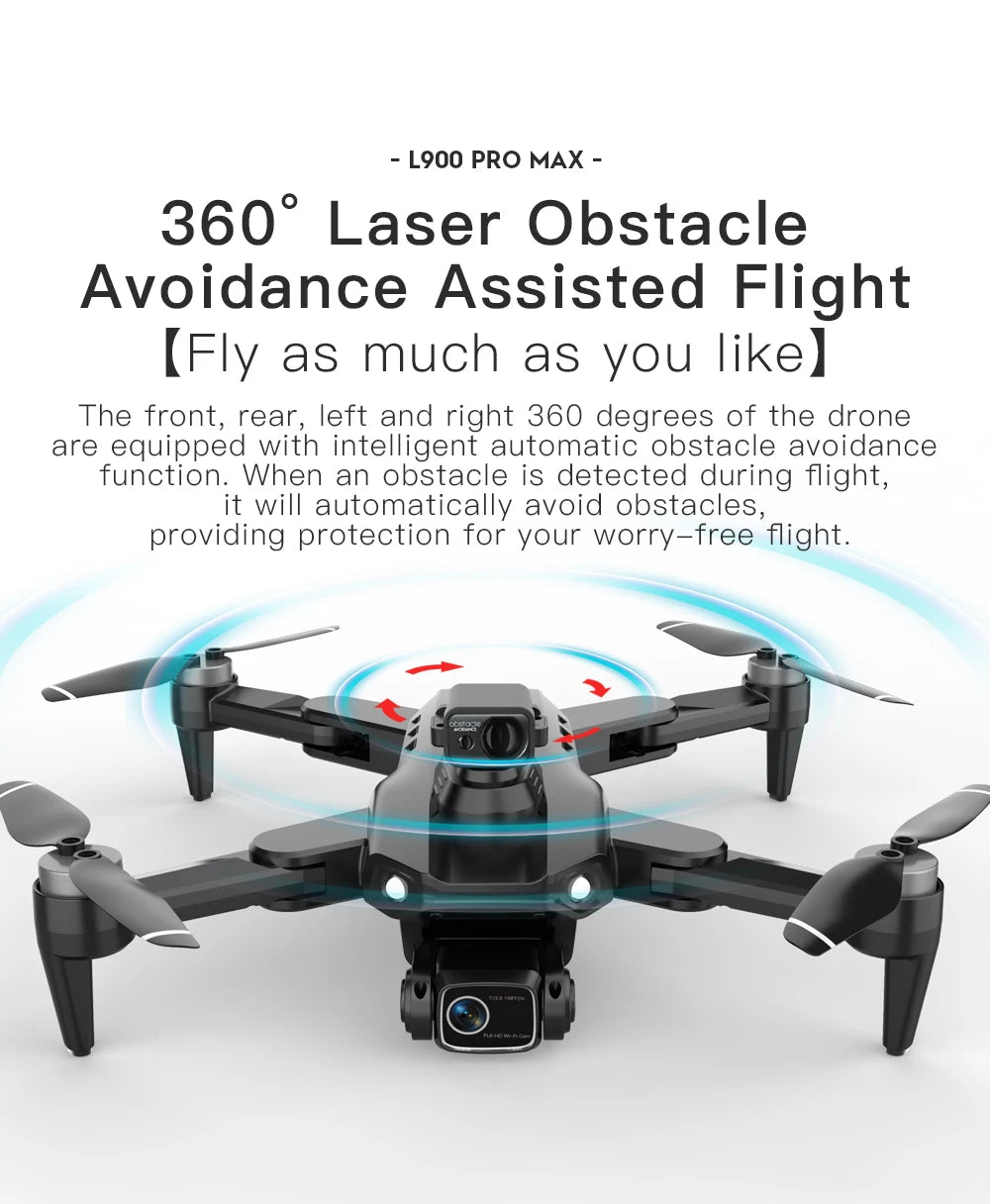 2025 L900 Pro MAX GPS Drone 4K Professional HD Dual Camera 5G Wifi 360°