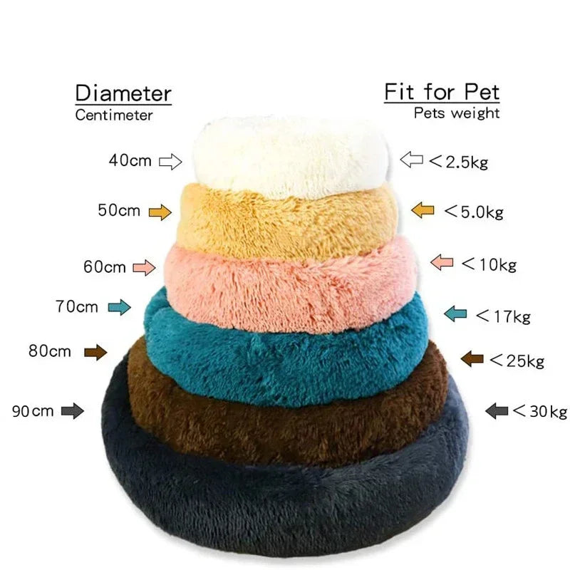 40-90cm Round Pet Bed for Large Dog Bed Super Soft Cat Bed