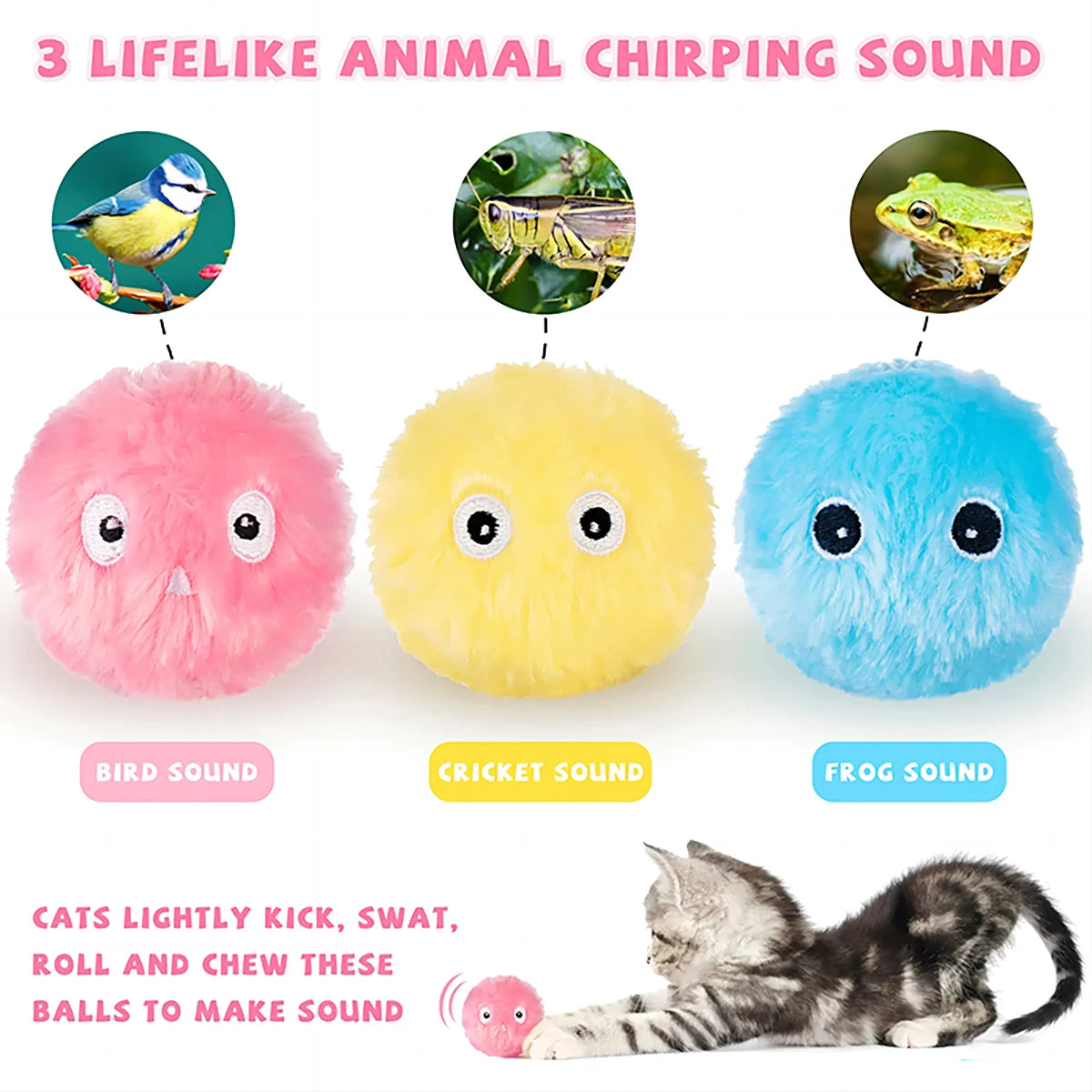 Cat Toys Smart Interactive Ball Catnip Cat Training Toy