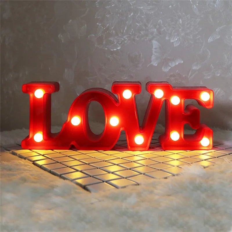 Love Heart LED Lamp Valentines Day Gift