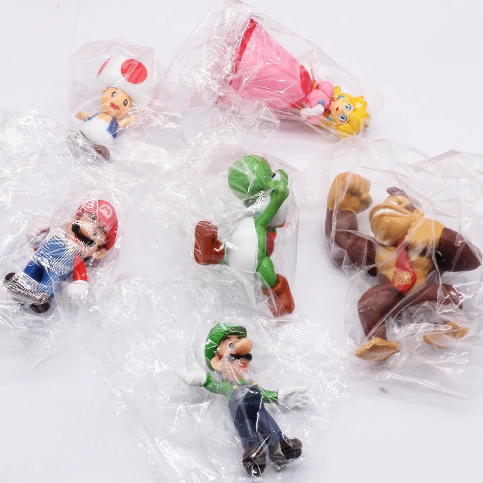 6pcs/set Super Mario Bros PVC Action Figure Toys Dolls Set