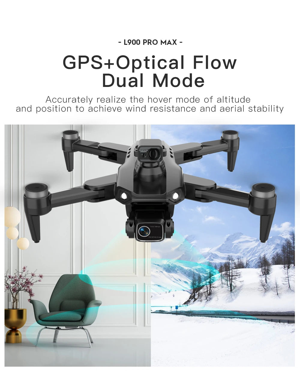 2025 L900 Pro MAX GPS Drone 4K Professional HD Dual Camera 5G Wifi 360°