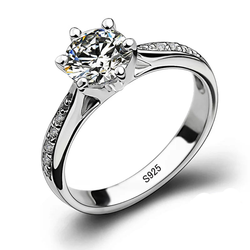 Luxury 925 Sterling Silver Classic Ring for Women